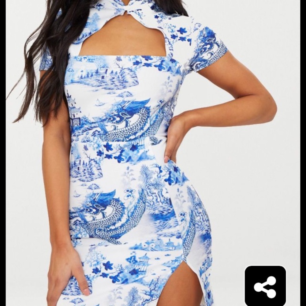 Oriental mini dress